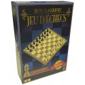 JEU D'ÉCHECS PLIABLE - PLATEAU ÉPAIS 36X36CM ET PIONS EN BOIS - AMBASSADOR