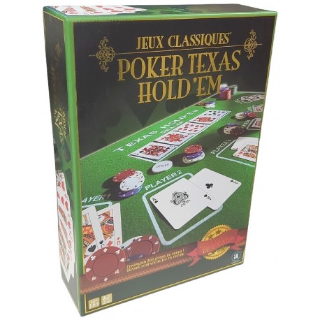 JEU DE POKER TEXAS HOLD'EM - 200 JETONS TAPIS JEU DE CARTES - AMBASSADOR-4897049300361-Lilojouets-Questembert-Muzillac-Morbihan