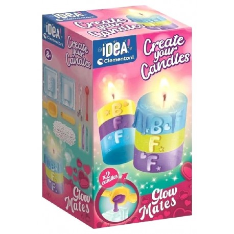 KIT CRÉATIF 2 BOUGIES A CRÉER - IDEA CLEMENTONI-8005125183524-Lilojouets-Questembert-Muzillac-Morbihan