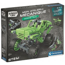 COFFRET MONSTER TRUCK - MON ATELIER DE MÉCANIQUE - SCIENCE&JEU CLEMENTONI-8005125530120-Lilojouets-Questembert-Muzillac-Morbihan