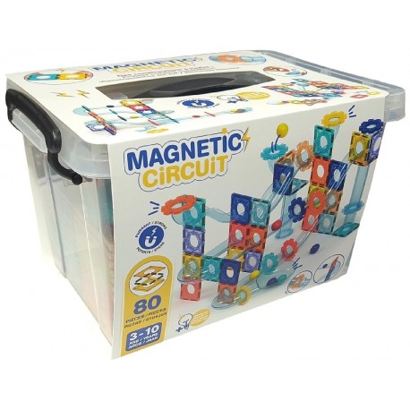 VALISETTE MAGNETIC CIRCUIT 80 PIÈCES - CONSTRUCTIONS MAGNÉTIQUES - JBM-3550833500552-Lilojouets-Questembert-Muzillac-Morbihan