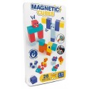 COFFRET MAGNETIC CUBES 28 PIÈCES - BOITE MÉTAL - CONSTRUCTIONS MAGNÉTIQUES