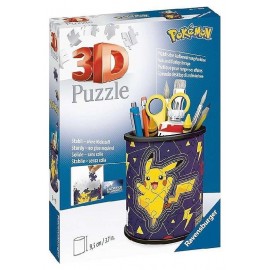 PUZZLE 3D POT A CRAYONS 10CM POKEMON 57 PIÈCES - DÈS 6 ANS - RAVENSBURGER-4005556112579-Lilojouets-Questembert-Muzillac-Morbihan
