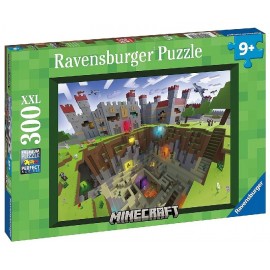 PUZZLE DÉCOUPE MINECRAFT - 300 PIÈCES XXL 49X36CM - RAVENSBURGER-4005556133345-Lilojouets-Questembert-Muzillac-Morbihan