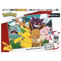 PUZZLE PIKACHU ET LES POKEMON 100 PIÈCES 49X36CM AVEC TRIEUR - NATHAN