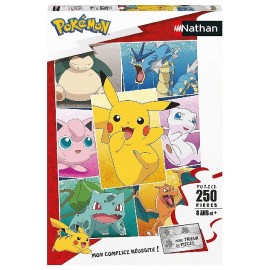 PUZZLE TYPES DE POKEMON - 250 PIÈCES 49X36CM AVEC TRIEUR - NATHAN-4005556868827-Lilojouets-Questembert-Muzillac-Morbihan