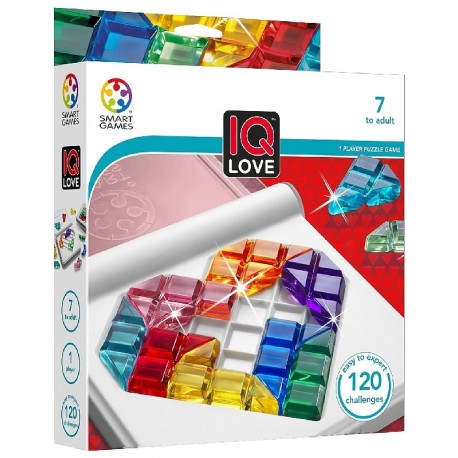 JEU IQ LOVE - 120 CHALLENGES A PARTIR DE 7 ANS - JEU DE LOGIQUE SMARTGAMES-5414301524397-Lilojouets-Questembert-Muzillac-Morbiha