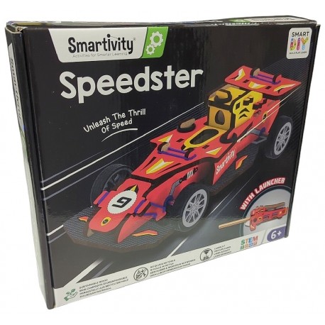 SMARTIVITY SPEEDSTER - VOITURE DE COURSE BOIS PEINT A CONSTRUIRE 105 PIÈCES -5414301527534-Lilojouets-Questembert-Muzillac-Morbi