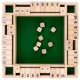 JEU SHUT THE BOX EN BOIS 29X29X4CM - 8 DÉS 4 JOUEURS DÈS 6 ANS-8716096011753-Lilojouets-Questembert-Muzillac-Morbihan