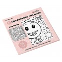 PACK 4 COLORIAGES VELOURS ÉMOTIONS 18X18CM A COLORIER PEINDRE ET HISTOIRE AUDIO