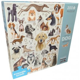PUZZLE CHIENS 200 PIÈCES 45X61CM - POSTER INCLUS - CROCODILE CREEK-0732396270032-Lilojouets-Questembert-Muzillac-Morbihan