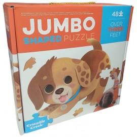 PUZZLE GÉANT CHIOT 48 PIÈCES 83X96CM - JUMBO SHAPED PUZZLE CROCODILE CREEK-0732396297053-Lilojouets-Questembert-Muzillac-Morbiha