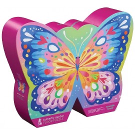 PUZZLE PAPILLON DU JARDIN 36 PIÈCES 45X60CM - BOITE EN FORME PAPILLON-0732396407933-Lilojouets-Questembert-Muzillac-Morbihan