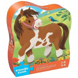 PUZZLE BEAUX PONEYS 36 PIÈCES 45X60CM - BOITE EN FORME CHEVAL-0732396407971-Lilojouets-Questembert-Muzillac-Morbihan