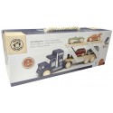 CAMION TRANSPORTEUR 46CM EN BOIS ET 4 VOITURES 10CM - DÈS 2 ANS - SPEEDY MONKEY