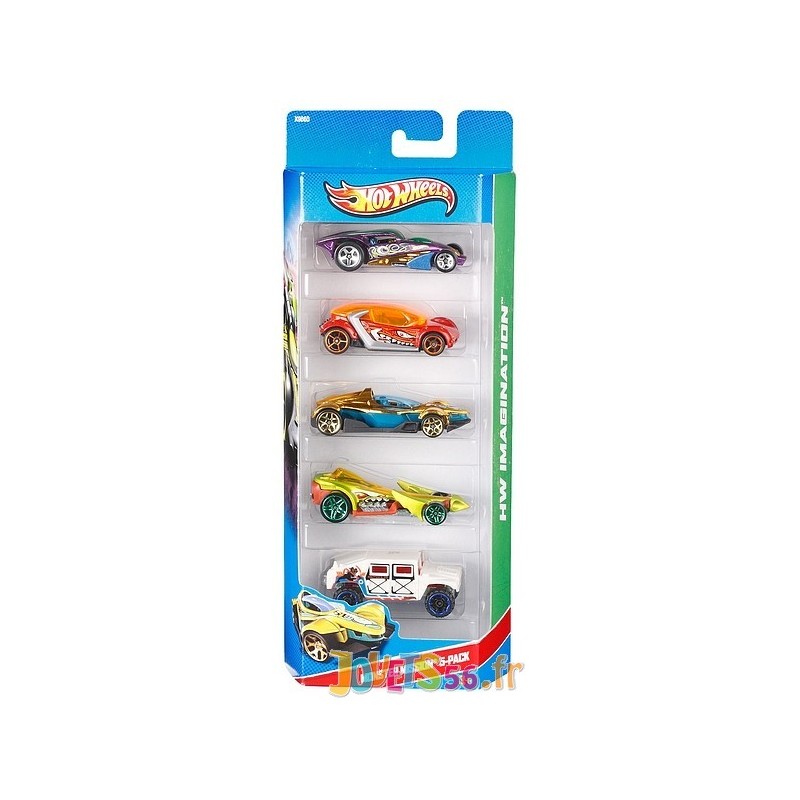 Coffret 5 voitures hot wheels asst 