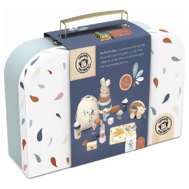 VALISETTE PREMIÈRE BOITE A JOUETS - 4 JOUETS BOIS DE 12 A 36 MOIS - SPEED MONKEY-0850047013392-Lilojouets-Questembert-Muzillac-M