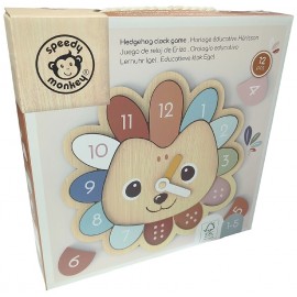 HORLOGE ÉDUCATIVE HÉRISSON 12 PIÈCES EN BOIS DÈS 12 MOIS - SPEEDY MONKEY