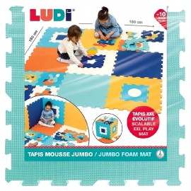 PACK 15 DALLES EN MOUSSE JUMBO TAPIS 180X180CM - LUDI-3550833100141-Lilojouets-Questembert-Muzillac-Morbihan