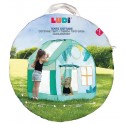 TENTE COTTAGE MAISON EN TISSU 120X120X130CM DÈS 2 ANS - SYSTÈME POP'UP LUDI