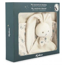 COUVERTURE DOUDOU 70X80CM LAPIN CRÊME - KALOO LAPINOO-3666502180328-Lilojouets-Questembert-Muzillac-Morbihan
