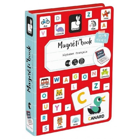 MAGNETIBOOK ALPHABET FRANÇAIS 142 MAGNETS - DÈS 3 ANS - JANOD-3700217327118-Lilojouets-Questembert-Muzillac-Morbihan