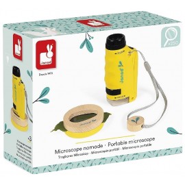 MICROSCOPE NOMADE 10CM GROSSISSEMENT X250 - DÈS 3 ANS - JANOD-3700217363031-Lilojouets-Questembert-Muzillac-Morbihan