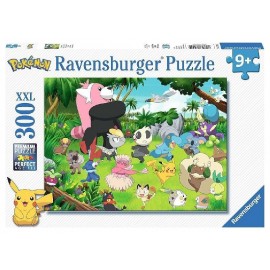 PUZZLE POKEMON SAUVAGES 300 PIÈCES XXL 49X36CM - RAVENSBURGER-4005556132454-Lilojouets-Questembert-Muzillac-Morbihan