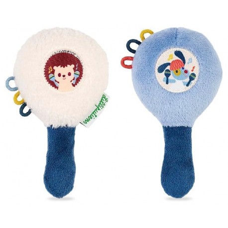 HOCHETS MARACAS EN TISSU 12CM - DÈS 3 MOIS - LILLIPUTIENS-5414834836790-Lilojouets-Questembert-Muzillac-Morbihan
