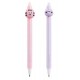 Pack 2 stylos tigre rose et chat violet - Écriture bleue gel effaÇable - -8422593119891-lilojouets-questembert-muzillac-morbihan