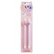 Pack 2 stylos tigre rose et chat violet - Écriture bleue gel effaÇable - -8422593119891-lilojouets-questembert-muzillac-morbihan