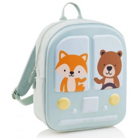 SAC A DOS VERT 32X26CM BUS STOP POUR ÉCOLE ENFANT - APLI KIDS MIQUELRIUS-8422593193938-Lilojouets-Questembert-Muzillac-Morbihan