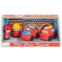 PACK 2 VÉHICULES TRAVAUX SECOURS POLICE 8CM 2 PERSONNAGES 6CM - ASST DÈS 18 MOIS
