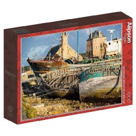 PUZZLE BATEAUX PORT EN BRETAGNE 1000 PIÈCES 69X48CM - ALIPSON PUZZLE-3667232500950-Lilojouets-Questembert-Muzillac-Morbihan