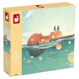 PUZZLE ILLUSTRATION ROMANCE EN MER 1000 PIÈCES 68X48CM - JANOD-3700217325138-Lilojouets-Questembert-Muzillac-Morbihan
