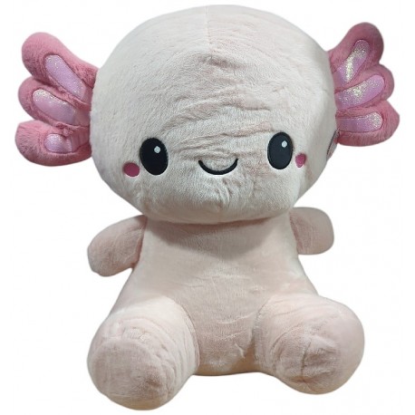 PELUCHE GÉANTE AXOLOTE ROSE ASSIS 63CM-3701276510985-Lilojouets-Questembert-Muzillac-Morbihan