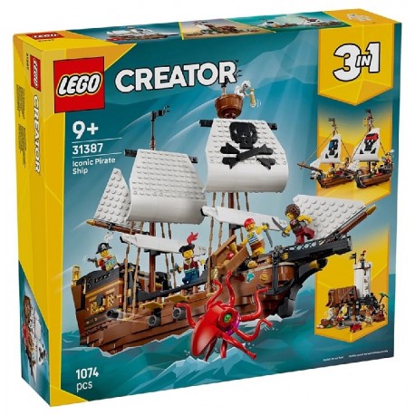31387 LE BATEAU PIRATE MYTHIQUE - 1074 PIÈCES - LEGO CREATOR 3EN1-5702018054819-Lilojouets-Questembert-Muzillac-Morbihan