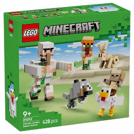 21592 ATTAQUE DU DÉSERT DU POULET CHEVAUCHÉ - 428 PIÈCES - LEGO MINECRAFT-5702018056011-Lilojouets-Questembert-Muzillac-Morbihan
