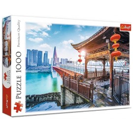 PUZZLE VILLE CHONGQING CHINE 1000 PIÈCES 68X48CM - TREFL-5900511107210-Lilojouets-Questembert-Muzillac-Morbihan