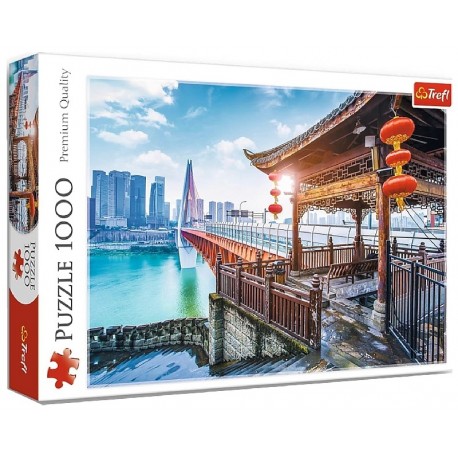 PUZZLE VILLE CHONGQING CHINE 1000 PIÈCES 68X48CM - TREFL-5900511107210-Lilojouets-Questembert-Muzillac-Morbihan