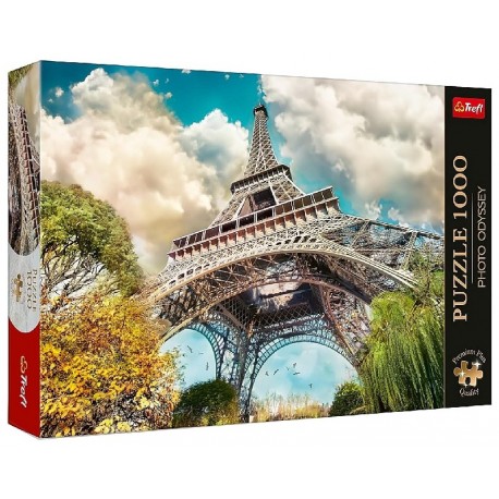 PUZZLE TOUR EIFFEL PARIS 1000 PIÈCES 68X48CM - TREFL PREMIUM-5900511108156-Lilojouets-Questembert-Muzillac-Morbihan