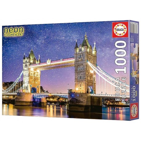 PUZZLE FLUORESCENT TOWER BRIDGE A LONDRES 1000 PIÈCES 68X48CM - EDUCA-8412668199309-Lilojouets-Questembert-Muzillac-Morbihan