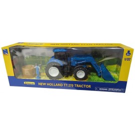 TRACTEUR AVEC ACCESSOIRES NEW HOLLAND T7270 1.32E ASST - NEWRAY-0093577055238-Lilojouets-Questembert-Muzillac-Morbihan