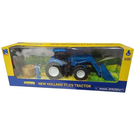 TRACTEUR AVEC ACCESSOIRES NEW HOLLAND T7270 1.32E ASST - NEWRAY-0093577055238-Lilojouets-Questembert-Muzillac-Morbihan