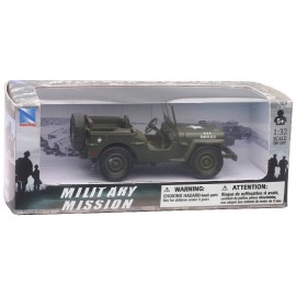 VÉHICULE JEEP MILITAIRE 11CM 1.32E WILLY-S DAY 1944 MÉTAL ET PLASTIQUE - NEWRAY-0093577541335-Lilojouets-Questembert-Muzillac-Mo