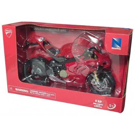 MOTO ROUTE DUCATI PANIGALE ROUGE V4S 17CM 1.12E - NEWRAY-0093577582536-Lilojouets-Questembert-Muzillac-Morbihan