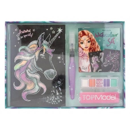 COFFRET CRÉATIF AQUARELLE MÉTALLIQUE - TOPMODEL DEPESCHE-4010070699642-Lilojouets-Questembert-Muzillac-Morbihan