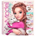 CARNET CREATE YOUR KITTY 22X20CM - CAHIER COLORIAGE A SPIRALE TOPMODEL DEPESCHE