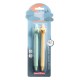 Pack 2 stylos monstre et capybara - Écriture verte et bleue gel effaÇable-8422593120583-lilojouets-questembert-muzillac-morbihan