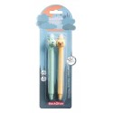 PACK 2 STYLOS MONSTRE ET CAPYBARA - ÉCRITURE VERTE ET BLEUE GEL EFFAÇABLE
